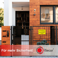 Hinweis-Schild hin023 Privatweg! Betreten und Befahren für Nichtberechtigte verboten! I Größe 30 x 20 cm I Warnung Vorsicht Privat gelb schwarz