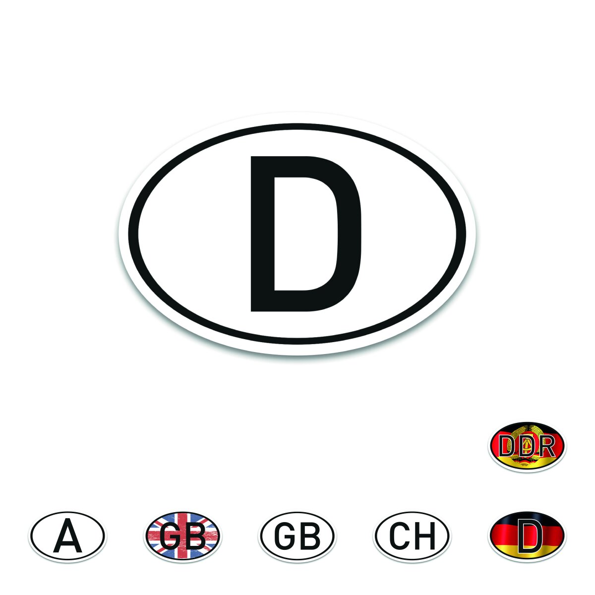 Länderkennzeichen für Fahrzeuge Magnet/Aufkleber, 3,30 €