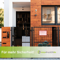 Hinweis-Schild hin242 Vorsicht! Freilaufender Hund - Tor bitte geschlossen halten! I Größe 30 x 20 cm I Hundewarnschild Warnung Achtung rot weiß