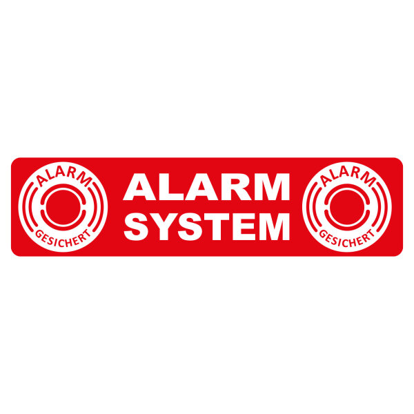 10 Aufkleber Alarm System Motiv - Alarm gesichert - f&uuml;r Fenster-Scheibe Innen,