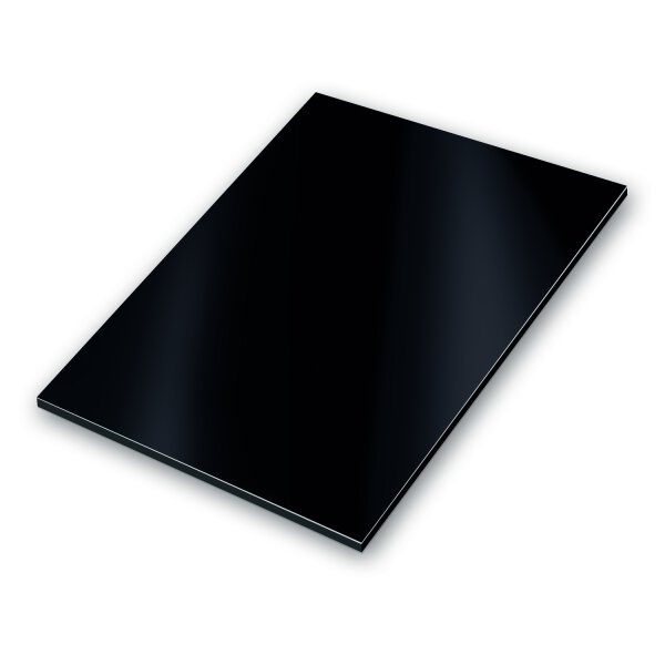 Aluverbundplatte schwarz I wetterfestes Aluminium Schild I f&uuml;r Modellbau Messebau Beschilderung Heimwerker Siebdruck