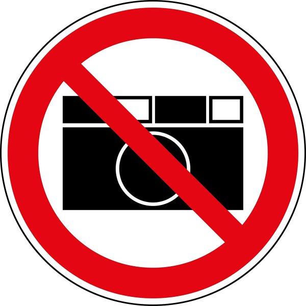 Verbots-Aufkleber Fotografieren verboten I hin_093