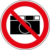 iSecur Verbots-Aufkleber Fotografieren verboten I rund...