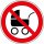 Aufkleber &quot;Keine Kinderwagen erw&uuml;nscht&quot;, &Oslash; 9,5cm, Art. Nr. hin_090, Hinweisaufkleber, Warnhinweis, Kinderwagen-Verbot