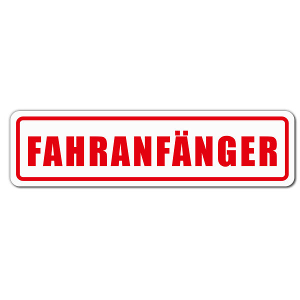 Fahranfänger schlicht Weiß/Rot